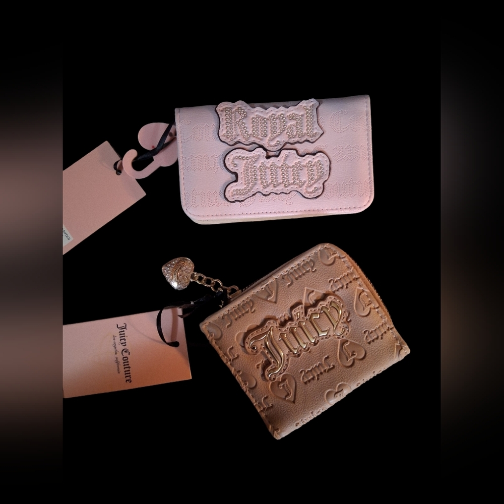 Juicy Couture 2pc Wallet Lot (Pink & Tan)